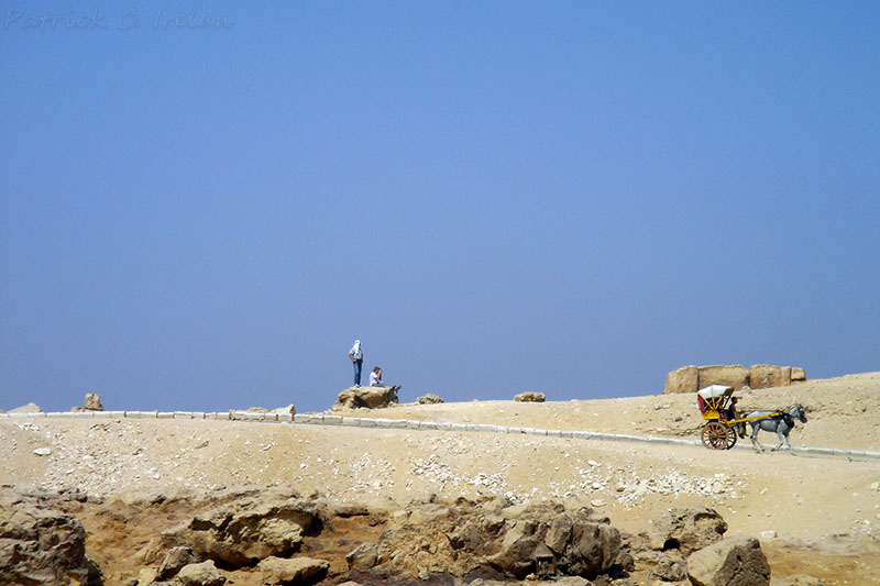 People and Cart, Giza Necropolis, Egypt