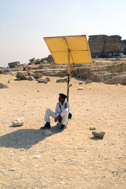 Shaded Guard, Giza Necropolis, Egypt